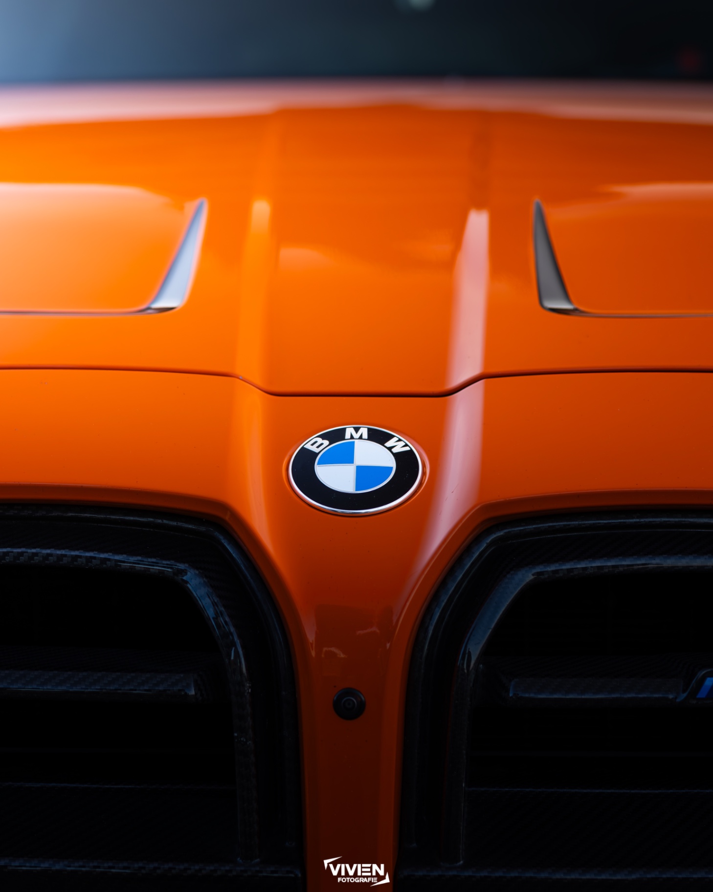 BMW M · Fire Orange · Hood Detail