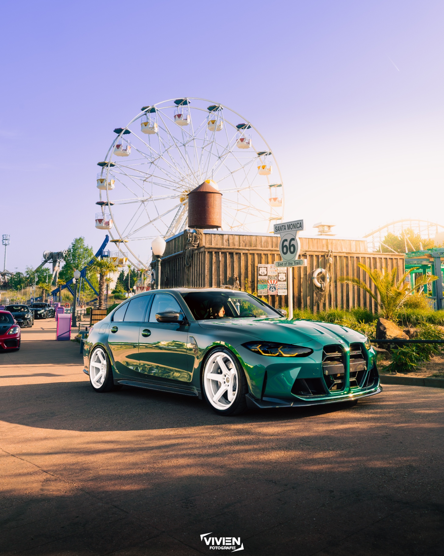 M3 Limousine · Isle of Man Green · weiße Felgen