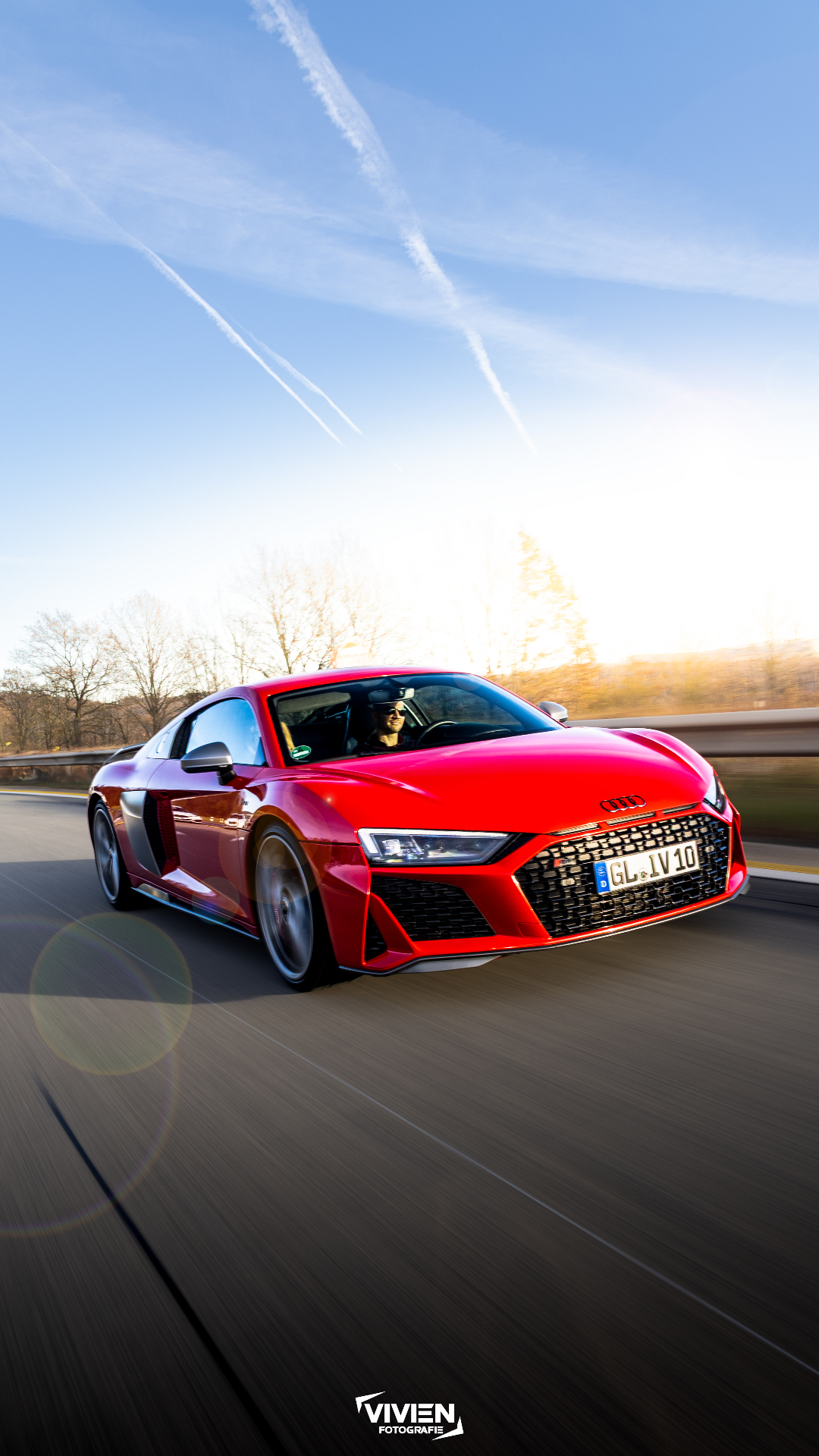 Audi R8 V10 · Rolling Shot · Winter Sun