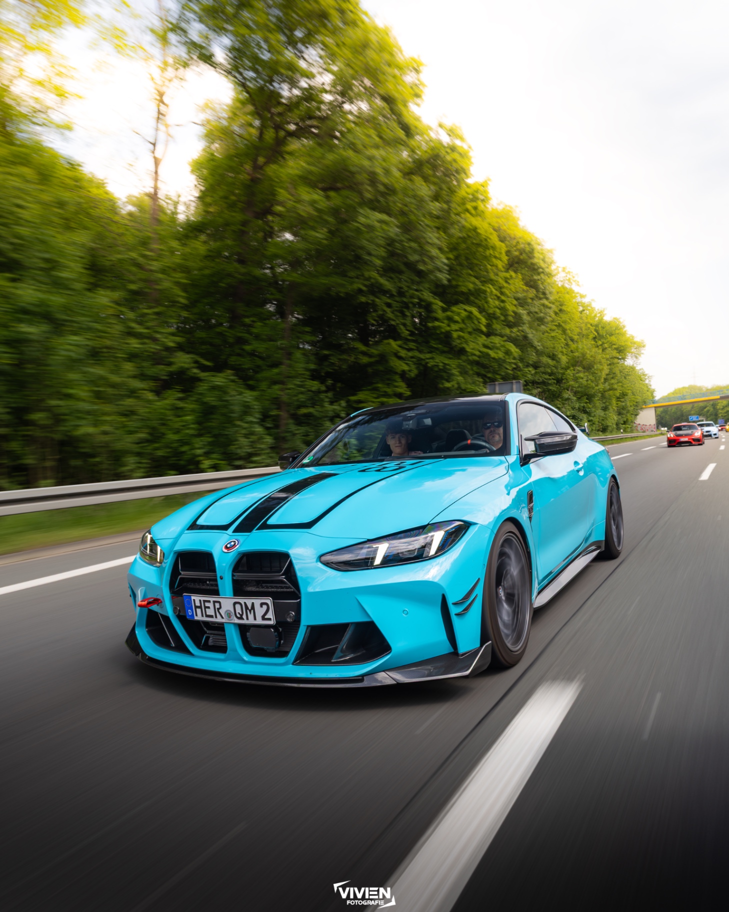 M4 Competition · Miami Blue · Black Stripes
